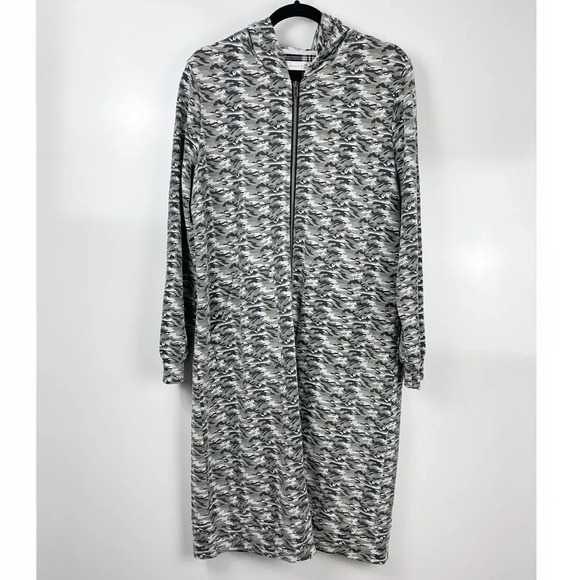 Billy T Camouflage Long Sleeve Zip Up Long Full Length Jacket - Picture 1 of 9